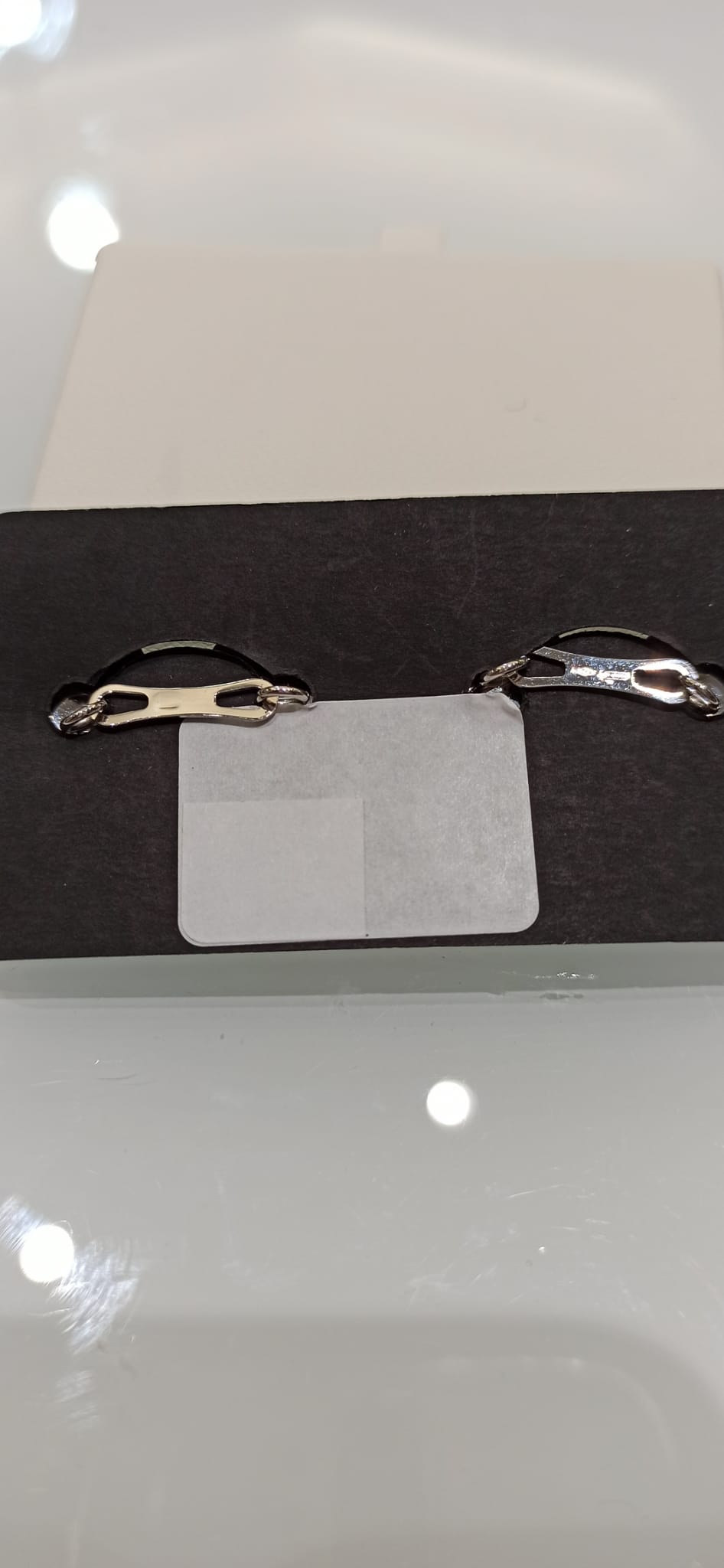 Gemelli/polsini in oro bianco 18 carati forma ottagonale