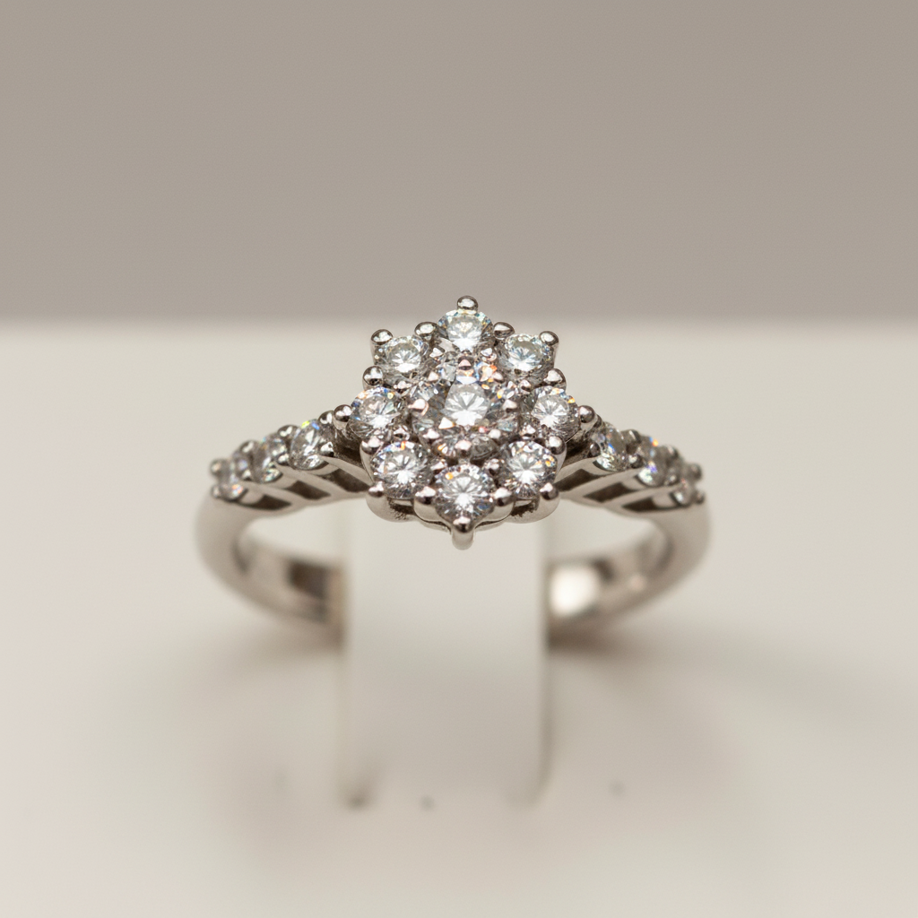 Anello con diamanti brillanti