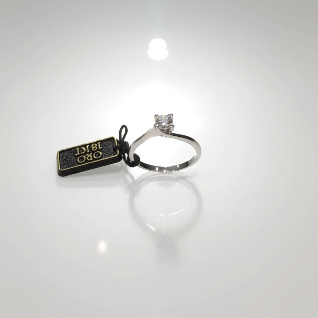 Anello solitario vista dall'alto