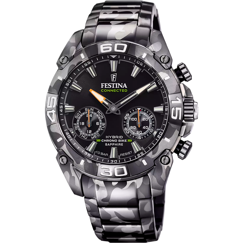 FESTINA CONNECTED F20545/1 NERO CAMOUFLAGE ACCIAIO INOSSIDABILE