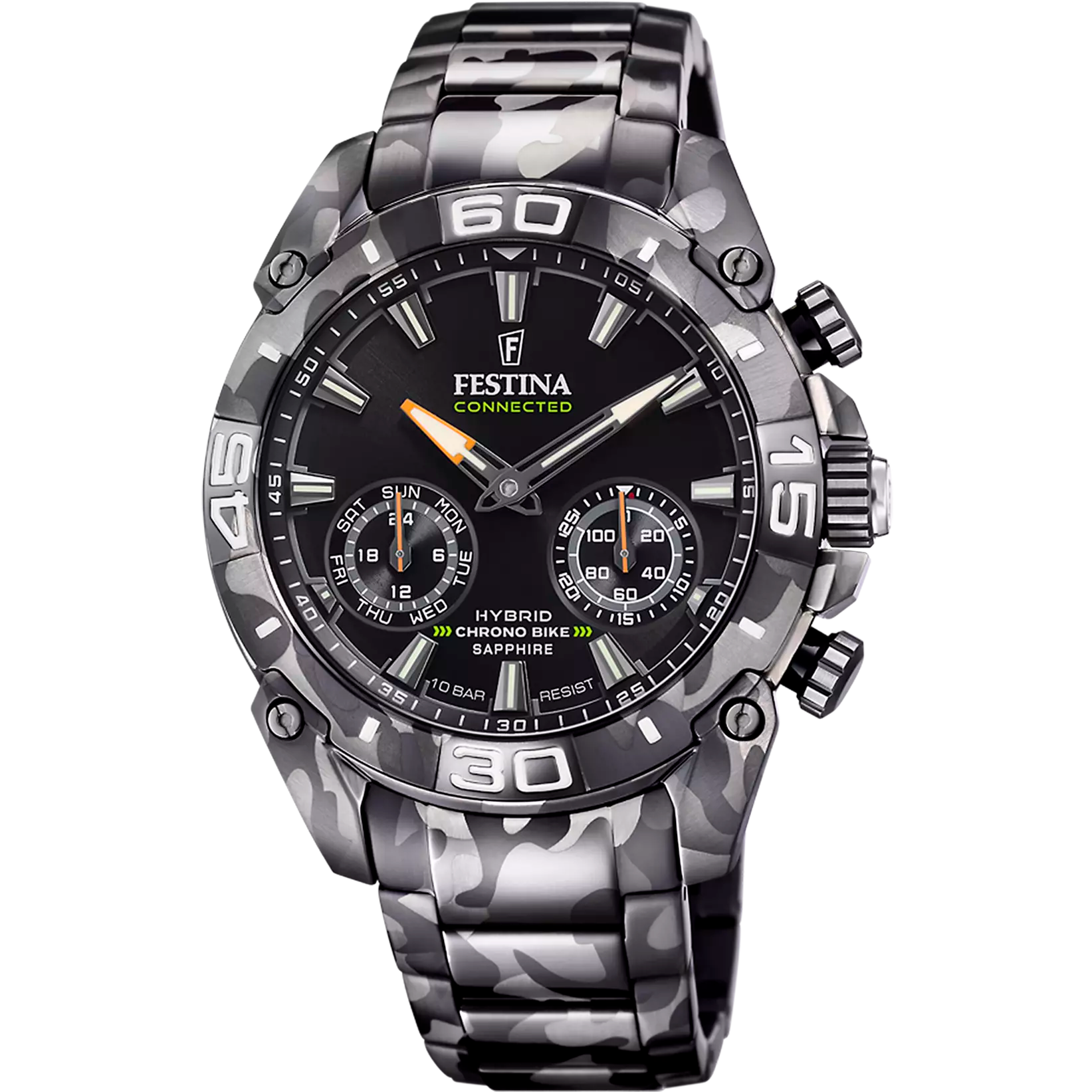 FESTINA CONNECTED F20545/1 NERO CAMOUFLAGE ACCIAIO INOSSIDABILE