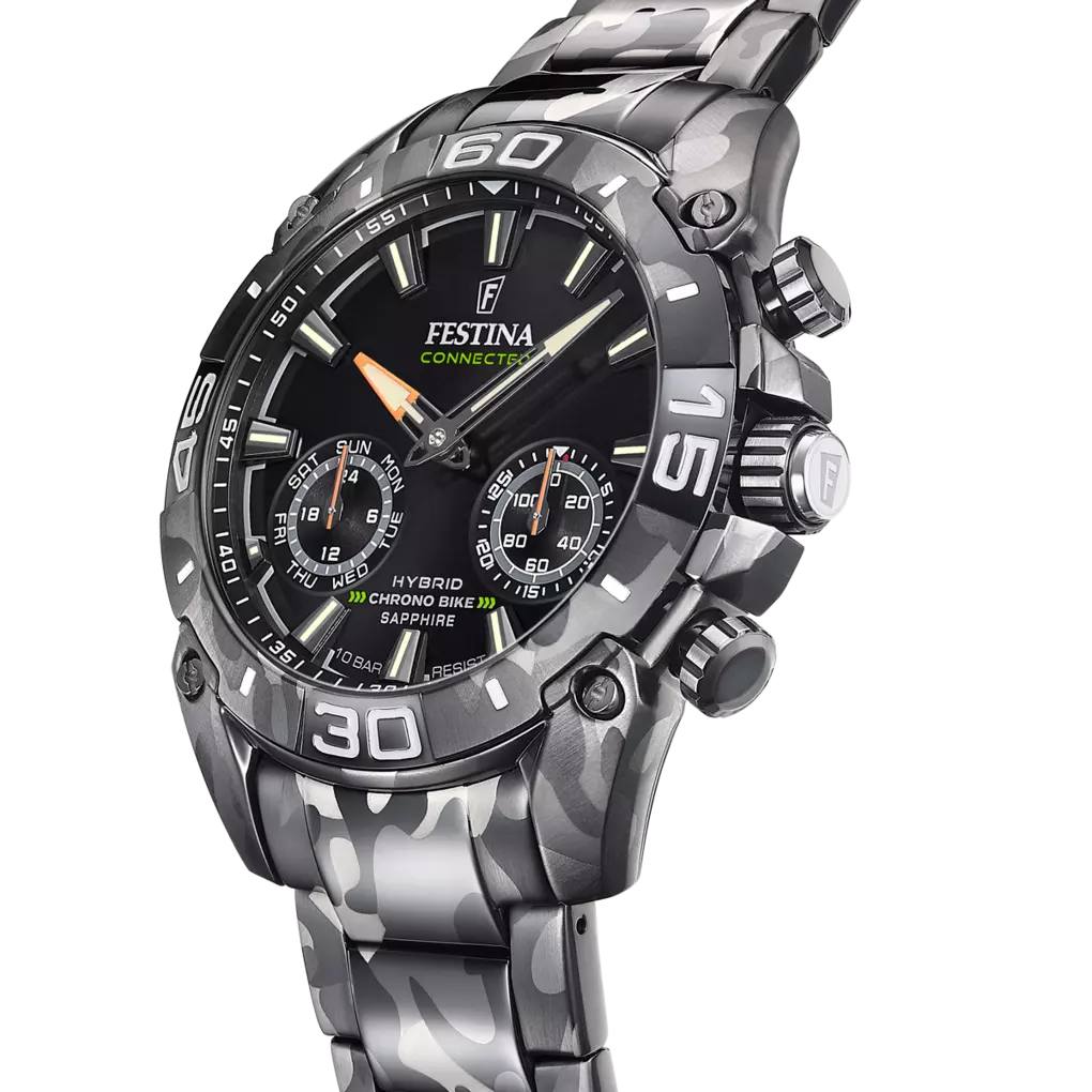 FESTINA CONNECTED F20545/1 NERO CAMOUFLAGE ACCIAIO INOSSIDABILE