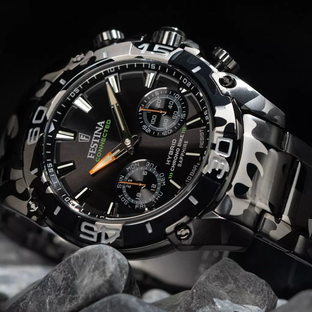 FESTINA CONNECTED F20545/1 NERO CAMOUFLAGE ACCIAIO INOSSIDABILE