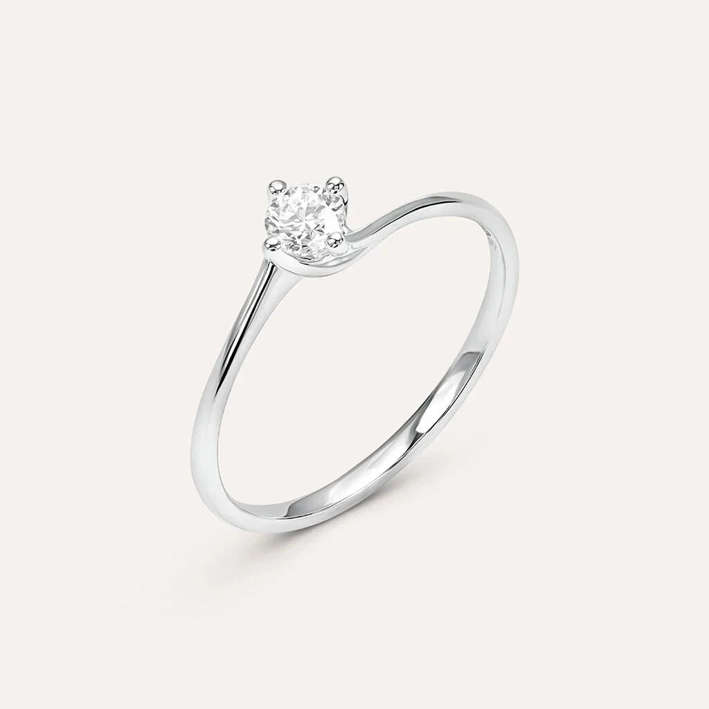 Anello solitario modello Valentino con Diamante naturale 0,30kt